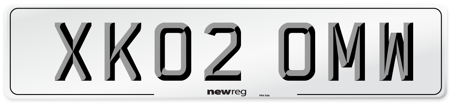 XK02 OMW Number Plate from New Reg